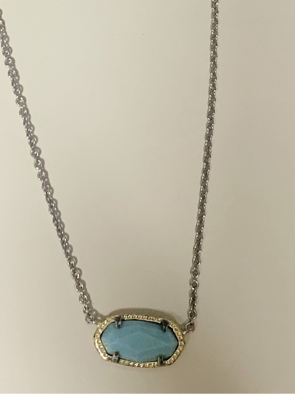 Kendra Scott Elisa Satellite Light Blue necklace mixed metal